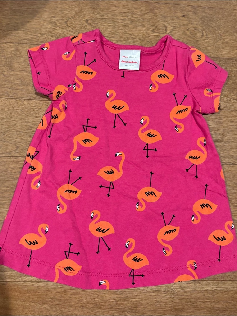 Baby Flamingo Print Pink Dress